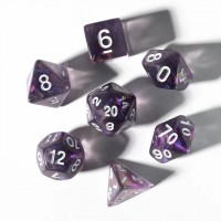 Unearthed Treasure Amethyst 7-Piece Polyhedral RPG Dice Set (SDZ0016-02)