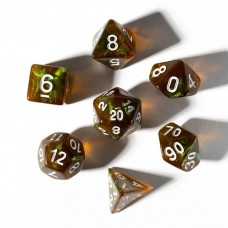 Unearthed Treasure Peridot 7-Piece Polyhedral RPG Dice Set (SDZ0016-05)