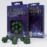 Call of Cthulhu 7th Edition Black & green Dice Set (QSCTR06)